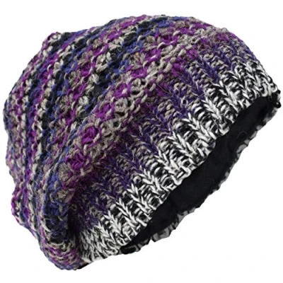 Image of Gheri Knitted Woolen Winter Fleece Lined Caps Hats I