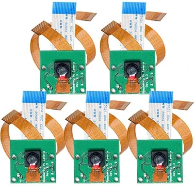 Image of AZDelivery 5 x Raspberry Pi Zero Mini Camera Module 5MP 1080p Webcam Support OV5647 Sensor, with FFC Flex Ribbon Cable Replacement 30cm Including E Book!