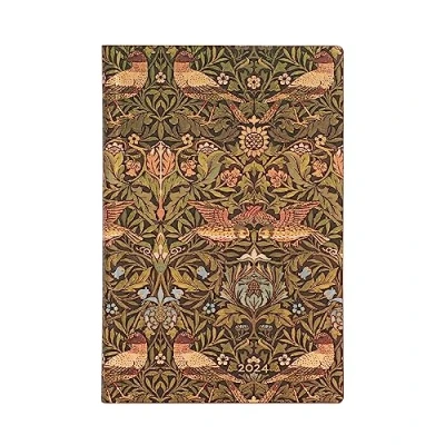 Image of Paperblanks Flexi 12 Month Calendar 2024 Morris Birds, Horizontal Mini (140 x 95), Italian