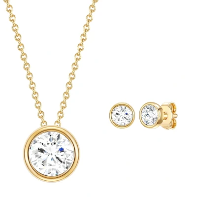 Image of Rafaela Donata Female 925/ Sterling Silver Facetted Zirconia (CZ) Hoop Earring
