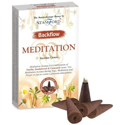 Image of Puckator Stamford Backflow Incense Cones Meditation Scented Spiritual Cone Zen Gifts Organic Insence Insense Mythical Burner 12Pcs