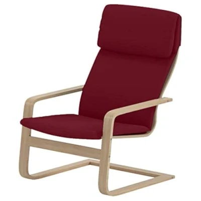 Image of Cover Only! Chair Is Not Included! Cotton Slipcover Compatible For iKEA Pello Armchair (Cotton Red)