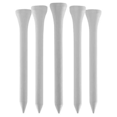 Image of TH Golf 70mm 2 3/4&quot; White Bamboo Tees Tee Pegs Biodegradable Bulk Pack of 1000