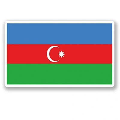 Image of 2 x 10cm Azerbaijan Flag Vinyl Sticker Bike Laptop Car Travel Luggage Tag #5299 (10cm Wide 6cm Tall)
