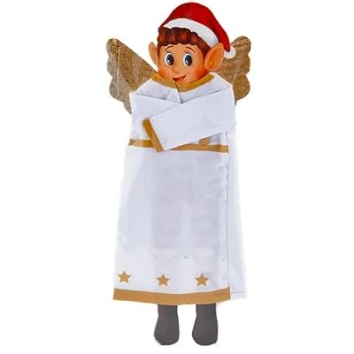 Image of Quickdraw Naughty Christmas Elf Costumes and Clothes for Cheeky Badly Behaved Elves (Angel Outfit)