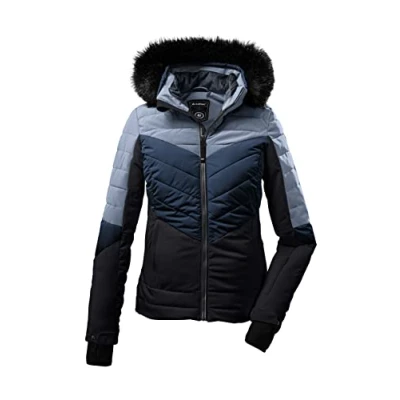 Image of Killtec Women&#039;s Ksw 250 Wmn Ski Qltd Quilted Jacket/Ski Jacket with Removable Hood and Snow Guard