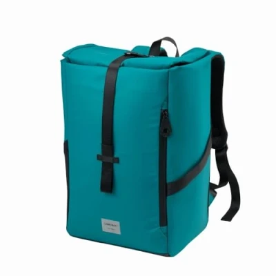 Image of Cabin Max ISEO 40x20x25 Rolltop Backpack Carry On Suitable for Ryanair Underseat Bags (Recycled RPET Teal)