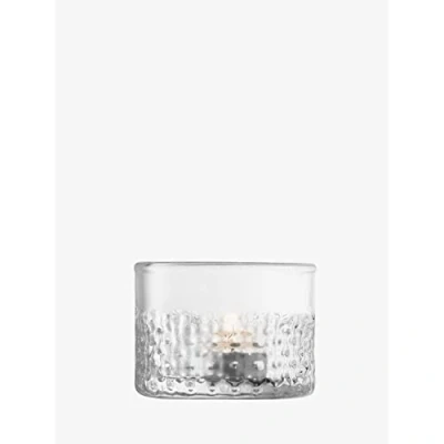 Image of LSA Wicker Tealight Holder H6.5cm Clear 1 Unit Mouthblown &amp; Handmade Glass WR09