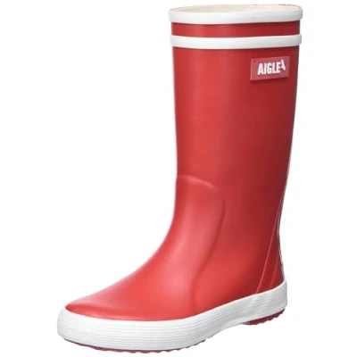 Image of Aigle Lolly Pop 2 Rain Boot, Red White, 9 UK Child