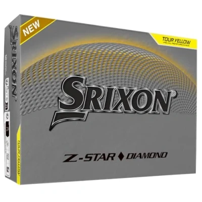 Image of Srixon Z STAR DIAMOND 3 High Performance Golf Ball Maximum Distance &amp; Reduced Spin FastLayer DG Core 2.0 Skin+ Cover Exceptional Control Precise Feel White Tour Yellow