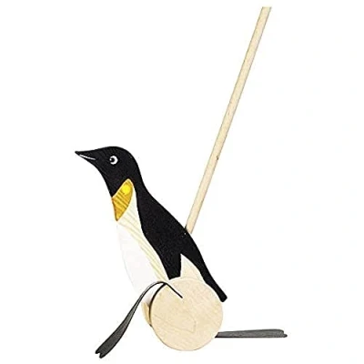 Image of GoKi Wooden Push Along Penguin