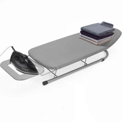 Image of Rainberg Tabletop Ironing Board, Suitable for Left and Right Handed Users, 76 x 30cm, Lightweight, Easily Foldable Legs, Perfect Travel &amp; Small Spaces. (Grey)