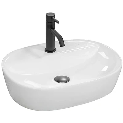 Image of REA Bathroom Sink Made of Ceramic Carina Snow White U0568,