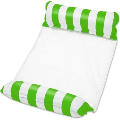 Image of Inflatable Pool Hammock, Floating Hammock Chair, 4 IN 1Multi Purpose Swimming Floats Lounger/Water Chair Bed for Adults Kids(Green)