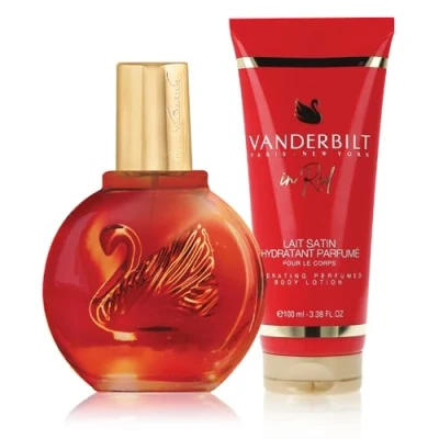Image of Gloria Vanderbilt In Red Ladies Perfume Gift Set (Eau de Parfum For Women 100ml Spray &amp; Body Lotion 100ml) Sets Women, Genuine