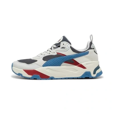 Image of PUMA Men&#039;s Trinity Sneaker, Blue Horizon Strong Gray Glacial Intense RED, 4 UK