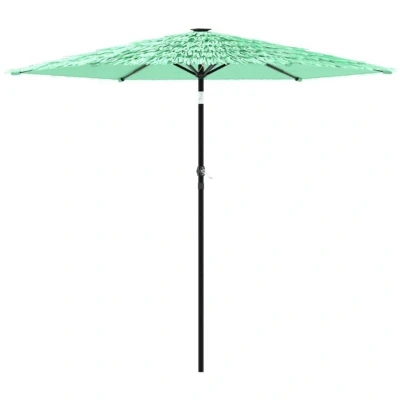 Image of vidaXL Garden Parasol with Steel Pole Green 223x223x213 cm