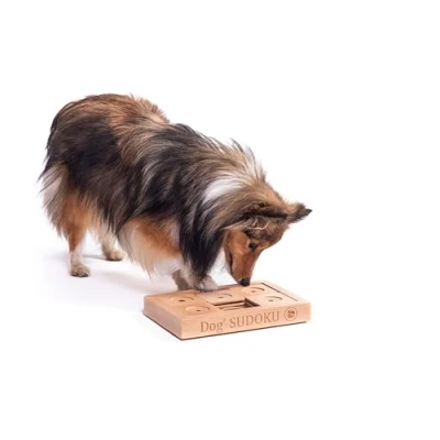 Image of My Intelligent Dogs Sudoku Small Advanced Classic Interactive Wooden Cat and Dog Toy, Toy for Cats