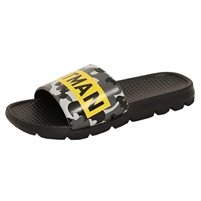 Image of DC Comics Boys Batman Sliders Kids Sandals Summer Pool Shoes Beach Flip Flops Black 8 UK Child