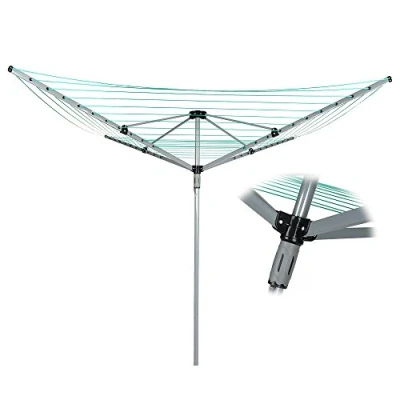 Image of 4 Arm Rotary Airer Clothes Outdoor Washing Line Hanger 50 M