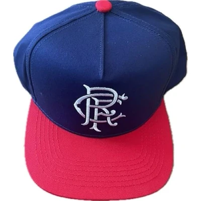 Image of Rangers FC Snapback Hat, Royal Blue, Flat Peak Baseball Cap