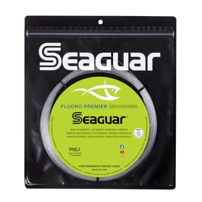 Image of Seaguar Fluoro Premier 100% Fluorocarbon Fishing Line DSF, 100lbs, 25yds Break Strength/Length 100FP25