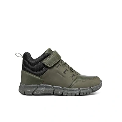 Image of Geox J FLEXYPER BOY B ABX Ankle Boot, DK Green/Black, 13 UK Child