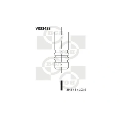 Image of 058109611G, 058109611M, 58109611G, 58109611M Exhaust Valve BGA V033438 29,8mm AUDI: A4 B6 Avant, TT Coupe, B6/B7 Convertible, VOLKSWAGEN: Golf 4