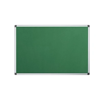 Image of Bi Office Notice Board Fire Retardant, Green Felt, Maya Aluminium Frame, 180 x 120 cm