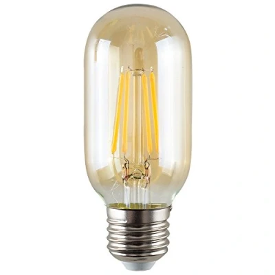 Image of MiniSun 4w LED Filament ES E27 Radio Valve Amber Tubular Light Bulb 2700K Warm White