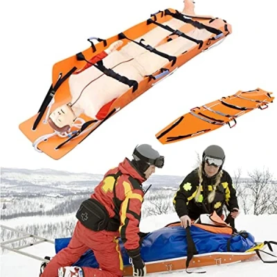 Image of QCLUEU Portable Stretcher, Medical Emergency Folding Stretcher Rescue Back for Rescue, Ambulance, Fire