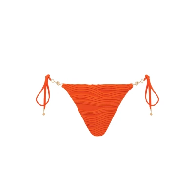 Image of Bluebella ORTA TIE SIDE Brief Bikini bottoms, Women&#039;s, Size: XS, Orange