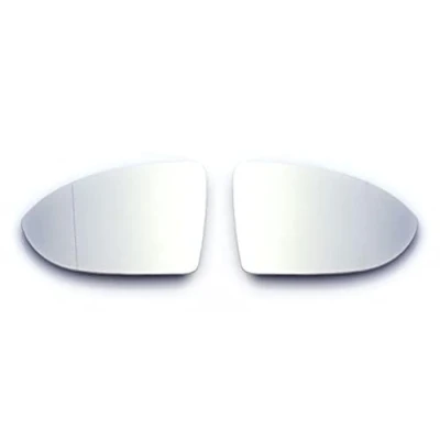 Image of Fits for VW Golf 7 MK7 VII White Wing Mirror Glass Heated Convex SET LEFT+RIGHT