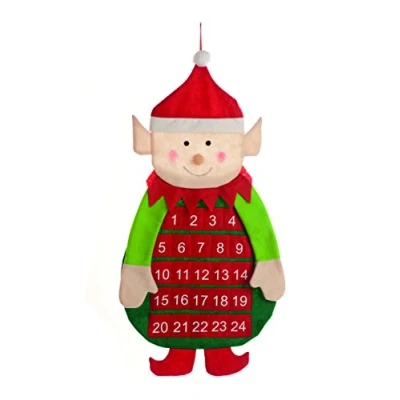 Image of FESTIVE PRODUCTIONS Elf Advent Calendar, Fabric, Multicolour, 78 x 40 cm