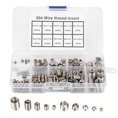 Image of WANGCL 150PCS Threaded Inserts Helicoil kit Stainless Thread Repair Kits M3 M4 M5 M6 M8 Type