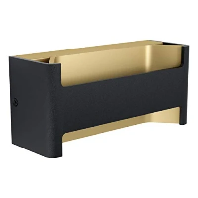 Image of EGLO Feloniche LED Wall Light, 1 Bulb Modern, Minimalism, Interior Spotlight Made of Aluminium and Plastic, Living Room Lamp, Hallway Lamp in Black, Gold, Transparent