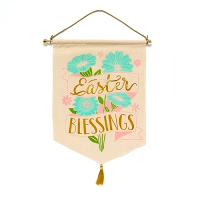 Image of Amscan 242569 Easter Blessings Canvas Hanging Pennant Banner Party Decoration 43cm