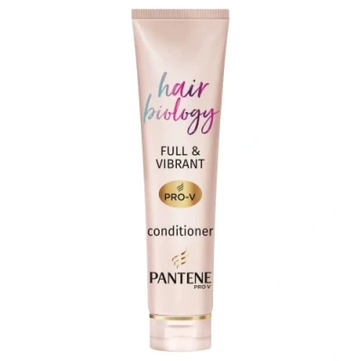 Image of Pantene Hair Biology Full And Vibrant Volumising Repairing Conditioner For Fine, Thinning, Dull, Coloured With Lotus Flower, Omega 9, 160 ml