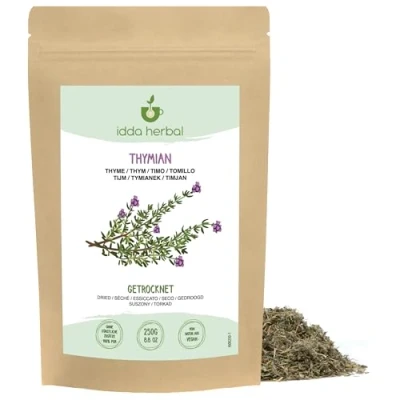 Image of Dried Thyme (250g, 8.8oz), Rubbed Thyme, 100% Pure and Natural for preparing Spice mixtures Tea