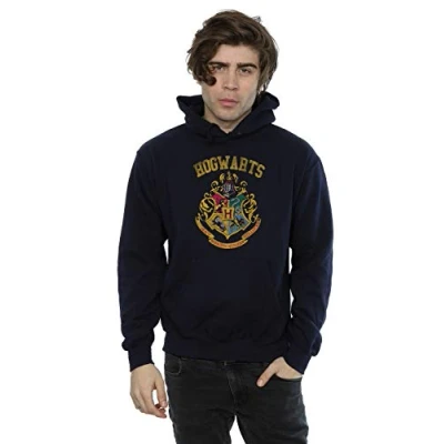 Image of Harry Potter Men&#039;s Hogwarts Varsity Hoodie Navy Blue Small