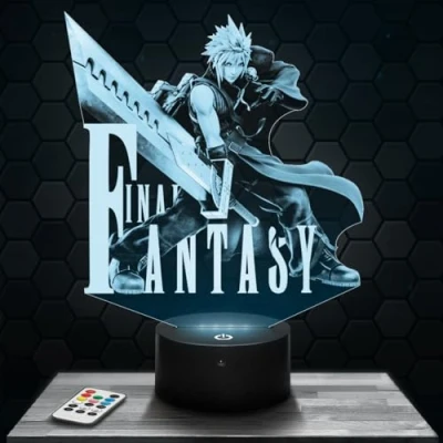 Image of Lamp Final F Deco Boy&#039;s Room 3D Gaming Gamer Video Games Gift idea Soft Light Decoration Night Office Decor. Original Christmas, for Teenagers.