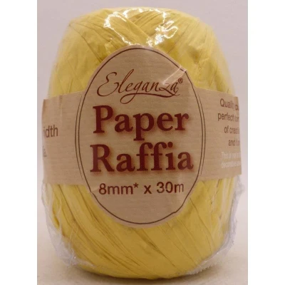 Image of Eleganza Paper Raffia 8mm x 30m No.11 Yellow