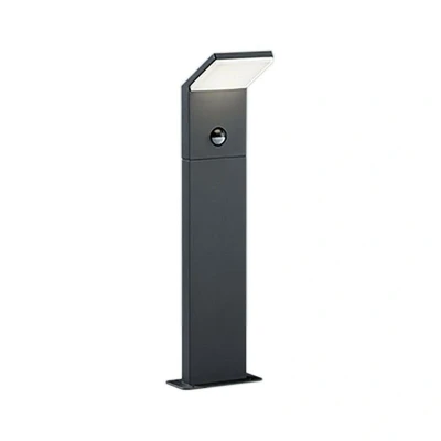 Image of Pearl Modern Outdoor Pedestal Light Anthracite 3000K IP54 with PIR UK Stock