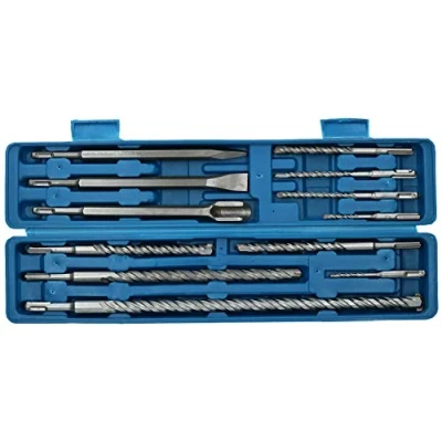 Image of 12pc SDS Chisels and TCT Metric Drill Bit Set for Concrete Masonry Stone