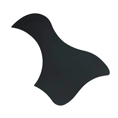 Image of KAISH Black Hummingbird Style Acoustic Guitar Pickguard Scratch Plate with Adhesive