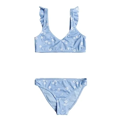 Image of Roxy Dreamer Ruffle Bralette Bikini for kids, Size: 14y, Blue