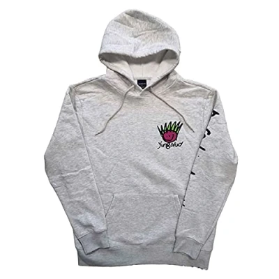 Image of Yungblud Hoodie Be Happy Face Official Off White Pullover Unisex XL