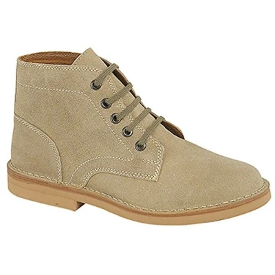 Image of Mens &#039;Roamers&#039; Fashion 5 Eyelet Leisure Boots Dark Taupe Real Suede, UK 6 / EU 40