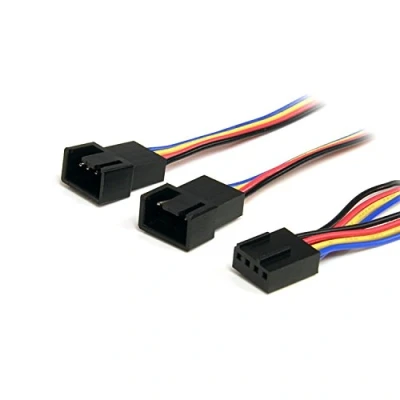 Image of StarTech.com 12in 4 pin Fan Power Splitter Cable F/M 1ft Y (FAN4SPLIT12)
