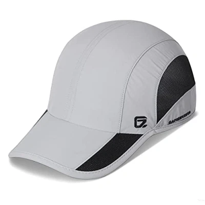 Image of GADIEMKENSD Mens Quick Dry Sports Hat Lightweight Breathable Baseball Caps UPF50+ Soft Outdoor Run Cap Classic up Light Gray